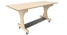 Hoogzit tafel L150 x B64 cm Berken Tangara Groothandel voor de Kinderopvang Kinderdagverblijfinrichting